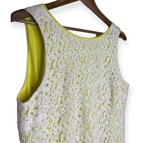 NWT Ann Taylor Loft Petites Lace Dress Green Lining Sleeveless Career Office 16P - Picture 3 of 9